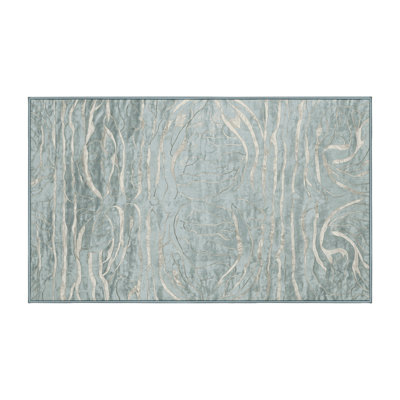 Tapis bleu lavable à la machine