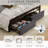 LED Upholstered Bed Frame With Charging Station-816320682