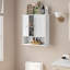 Armoire murale de salle de bain, armoire murale avec 2 portes et tablette ouverte, armoire de rangement murale au-dessus de la toilette, armoire à pharmacie de salle de bain-1606799980