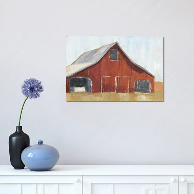 Rustic Red Barn I 1 Piece Wrapped Canvas Painting
