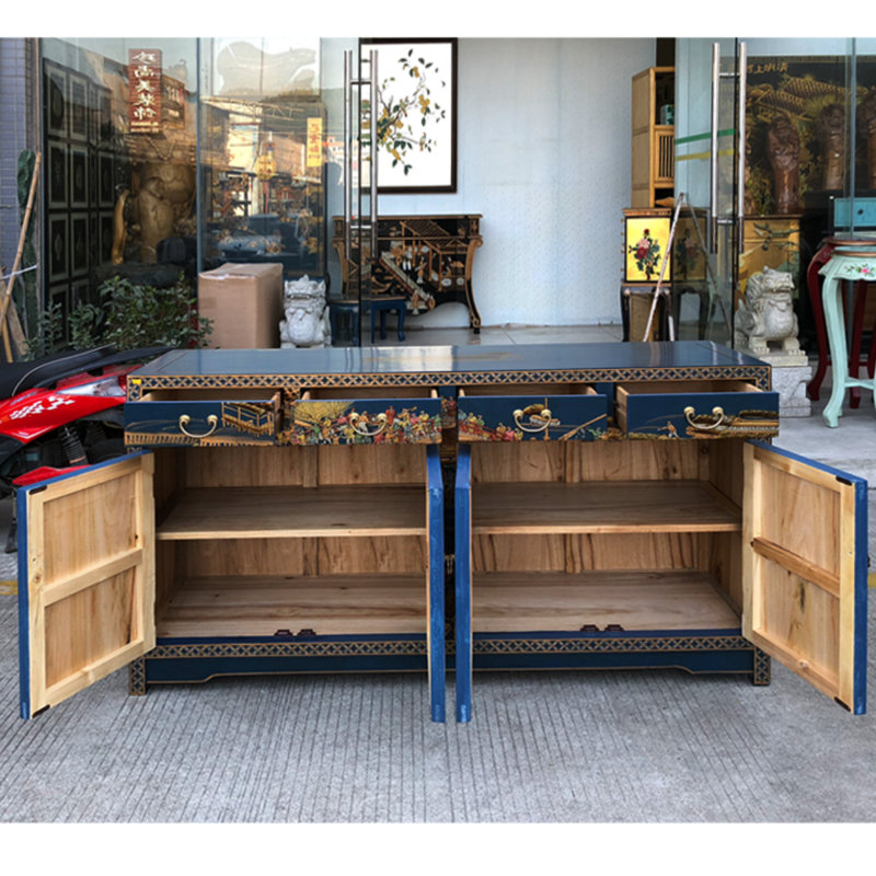 Classical Decorated Porch Cabinet 62.9'' Sideboard
