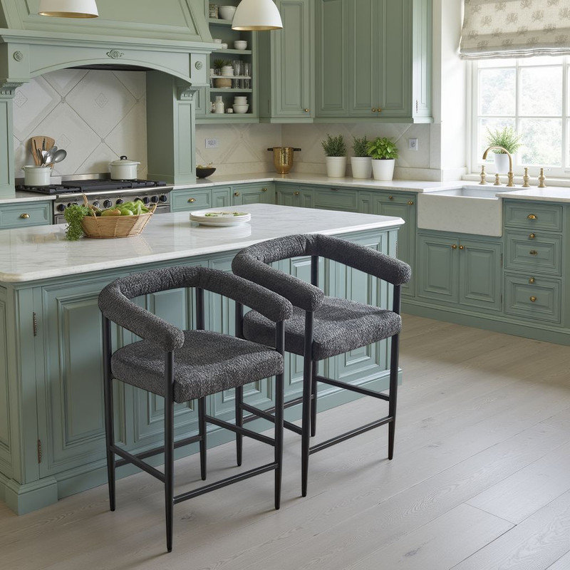 Ensemble de 2 tabourets de bar Modern, Grey