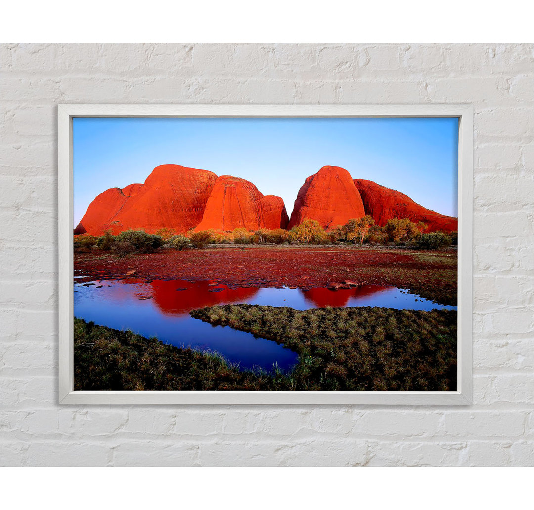 Ayres Rock River View (Uluru) - Einzelbildrahmen Kunstdrucke auf Leinwand