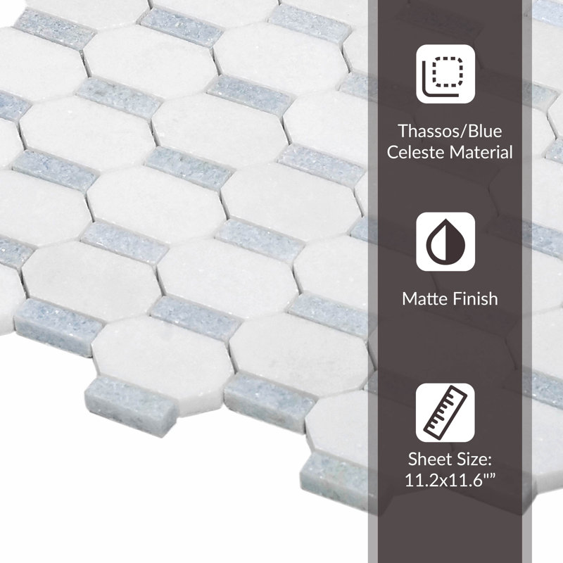 11.2 in. x 11.6 in. Polished Stone Tile