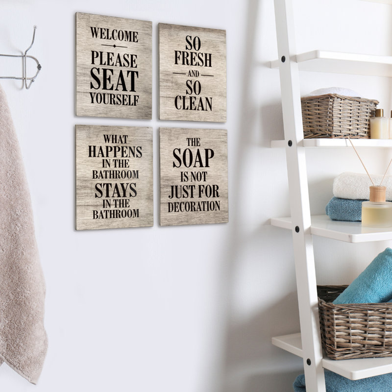 Ensemble de 4 panneaux de salle de bain gris clair Excello Global Products