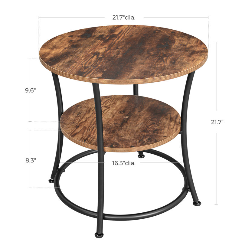 Rolande End Table, Rustic Brown
