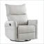 Fauteuil inclinable pivotant à 360 ° gris clair moderne avec poche latérale | Polyuréthane | Contemporain, moderne