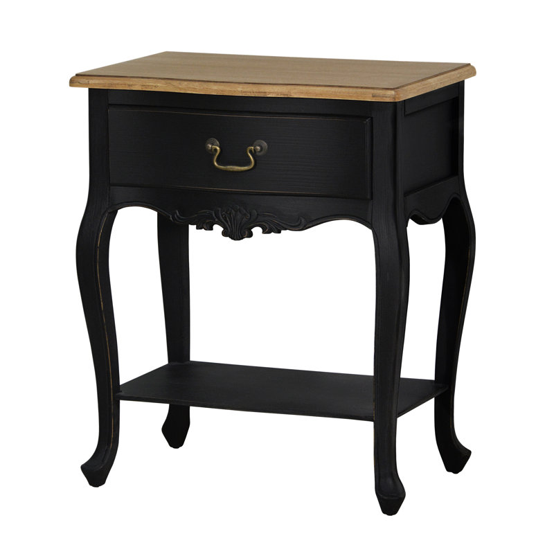 Edmunds 60cm W Solid Wood Bedside Table