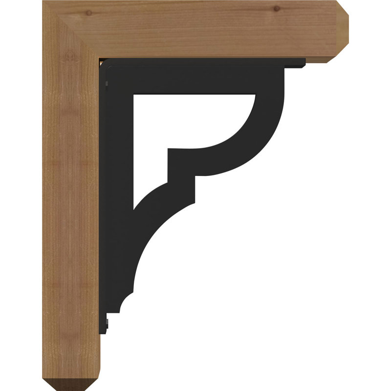 Support triple Ironcrest de 4 po Bradford, H 14 po x P 11 1/2 po, Cèdre rouge de l'Ouest l 3 1/2 po x T 2 po (lisse