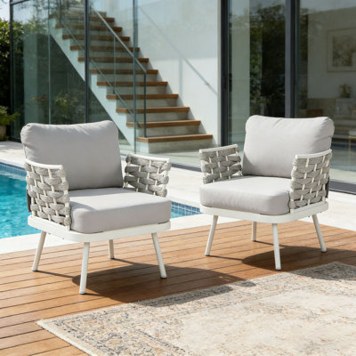 Patio Steel Club Chair Set