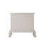 Table de chevet 2 tiroirs de couleur blanc os
