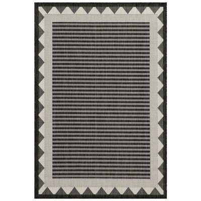 Sunshine Gchar2014 Area Rug - Anthracite 7 Ft. 10 In. X 3 Polypropylene For Indoor & Outdoor, , Stain , Pet And Outdoor Living Spaces, Stain-,