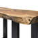 Alpine 27-Inch Solid Acacia Wood 2-Tier Modern Industrial End/Side Table with Live Edge Design