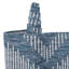 Tapis géométrique bleu en polypropylène tissé à la machine Wallington-2103606264