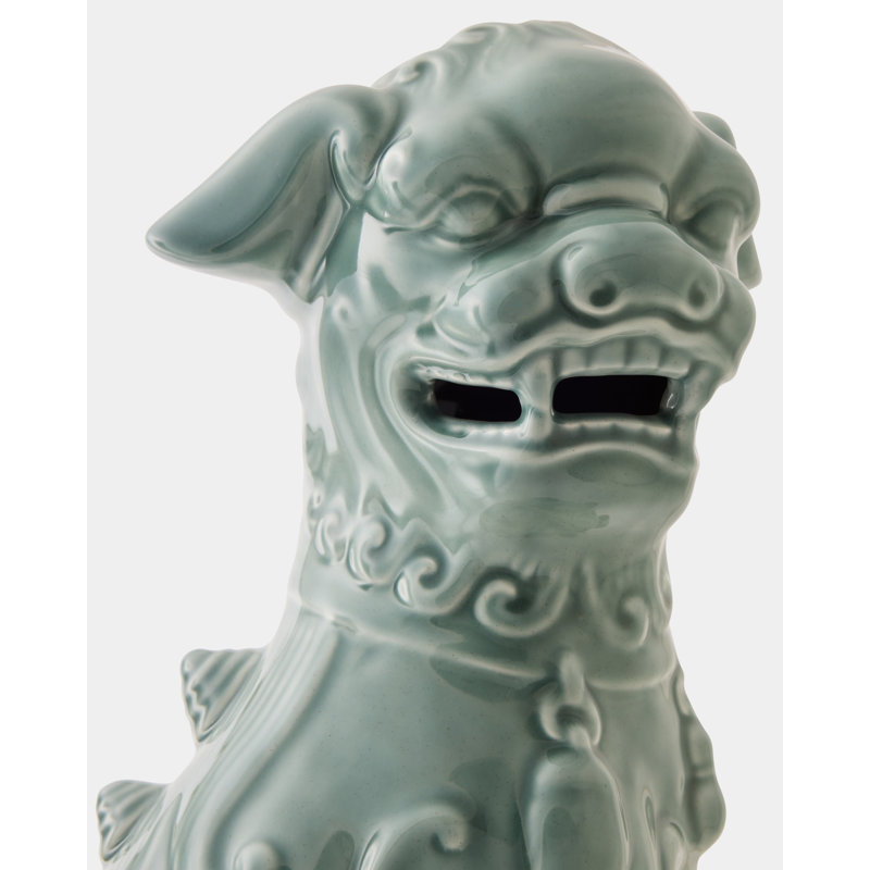 Foo Dog Ceramic Decorative Object, Blue