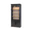 Bibliothèque contemporaine de 8 pi de hauteur, organisateur de rangement, tablette de présentation, entièrement assemblée, noir-518038159