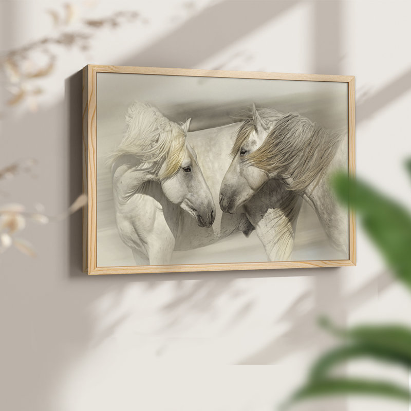 Vieilles connaissances - Reproduction encadrée - Restickable, Naturel, H 22 po x l 28 po