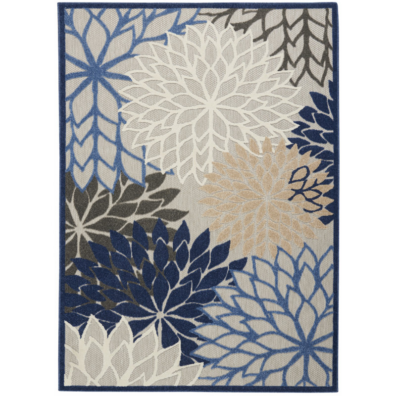 Abela Floral Indoor Rug, Rectangle 3'6" x 5'6"