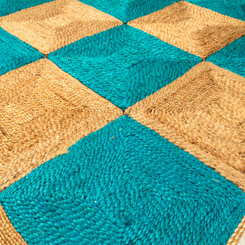 Tapis géométrique tissé à la main