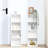 Multifunctional 8 - Tier Media Tower Rack, Double Bookcase For Cd Storage In Home Office, Adjustable Shelves, Waterproof And Effortless Assembly, 3A Standard Tall Narrow With Shelves Slim Cabinet,-123520111