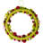 Handmade Hand Felted Wool Wreath - Multicolor Ball - 14"