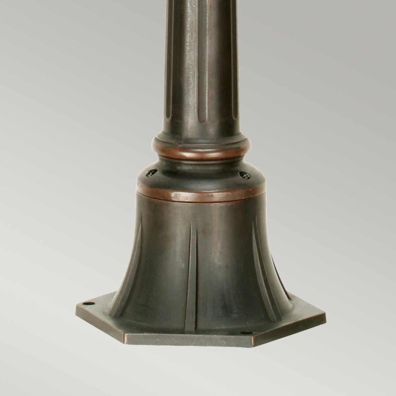 Greenville Transparent Lamp Post (Full), Old Bronze