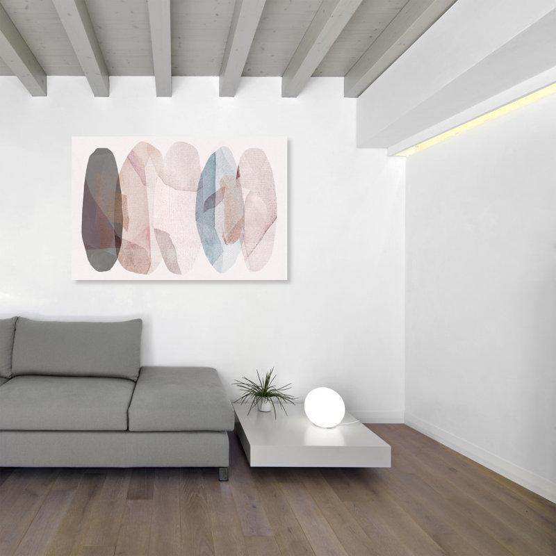 «Leaf Shower» par Oliver Gal - impression, H 16 po x l 24 po, Toile tendue