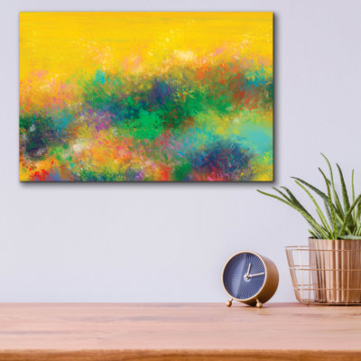 Art mural en verre épique «The Van Gogh's Garden» par Cesare Bellassai, 16 po x 12 po
