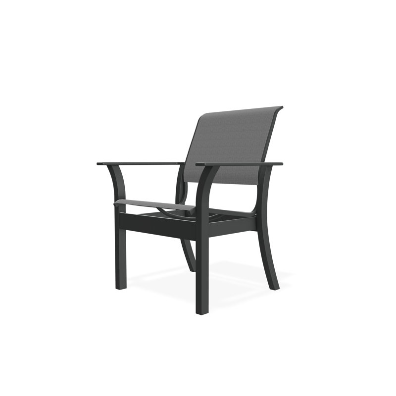 Chaise de café empilable en polymère de qualité marine Leeward Sling, Graphite, Mavi
