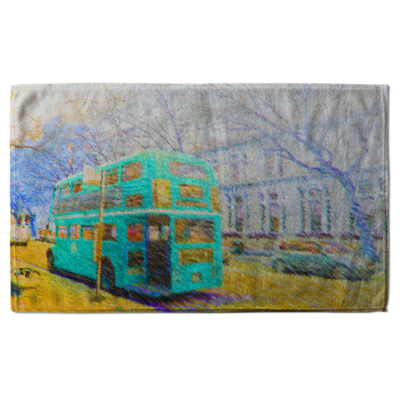 Cotton Tea Towel Kitchen Towel, Green/Yellow