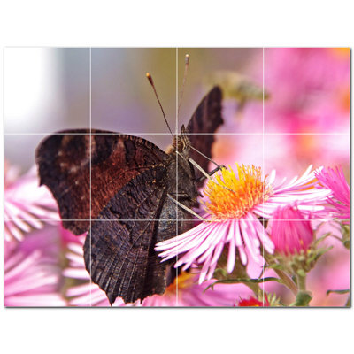 Murale décorative en céramique 4,25 po x 4,25 po