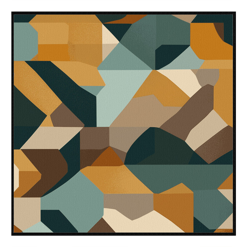 Cubic Plateaus Rug, Square 8'