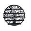 Red Barrel Studio® Wall Mounted 5 Tier Nail Polish Rack Holder, Tree Silhouette Round Metal Salon Wall Art Display, Black 3ED2763B62DC45068911A9BF676555F9