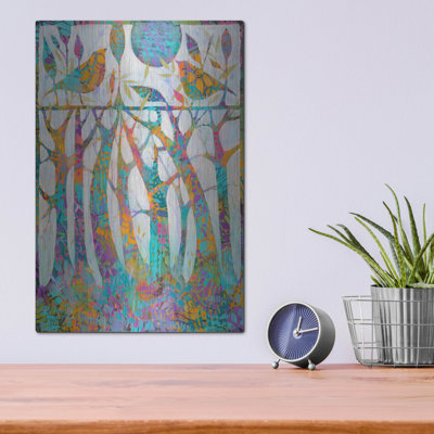  «Enchanted Forest» par Sue Davis, art mural en métal, 24 po x 36 po