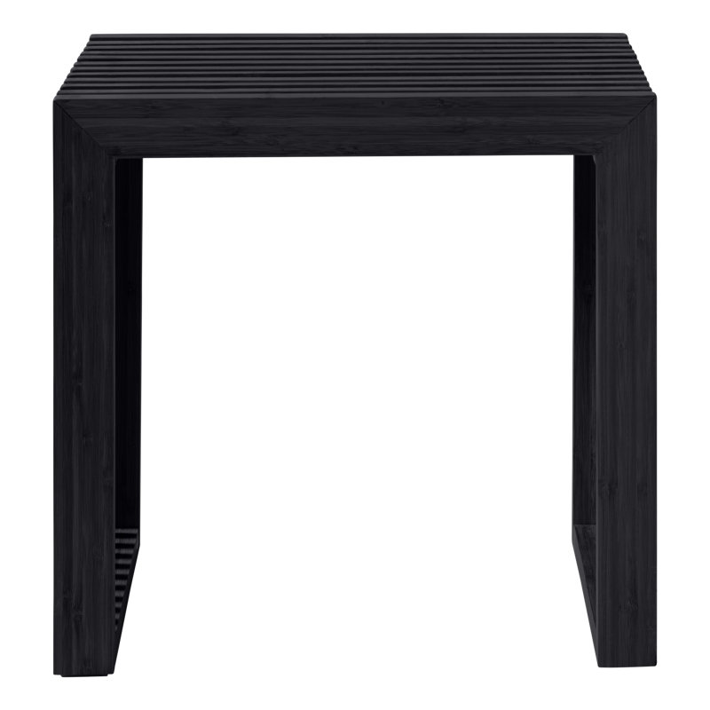 Riascos Solid Wood Accent Stool, Black