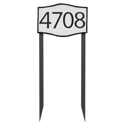Enseigne d’adresse pour pelouse sur 1 ligne