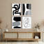 "Décoration murale abstraite moderne noir et blanc Boho", 4 pièces-101519918-101519919
