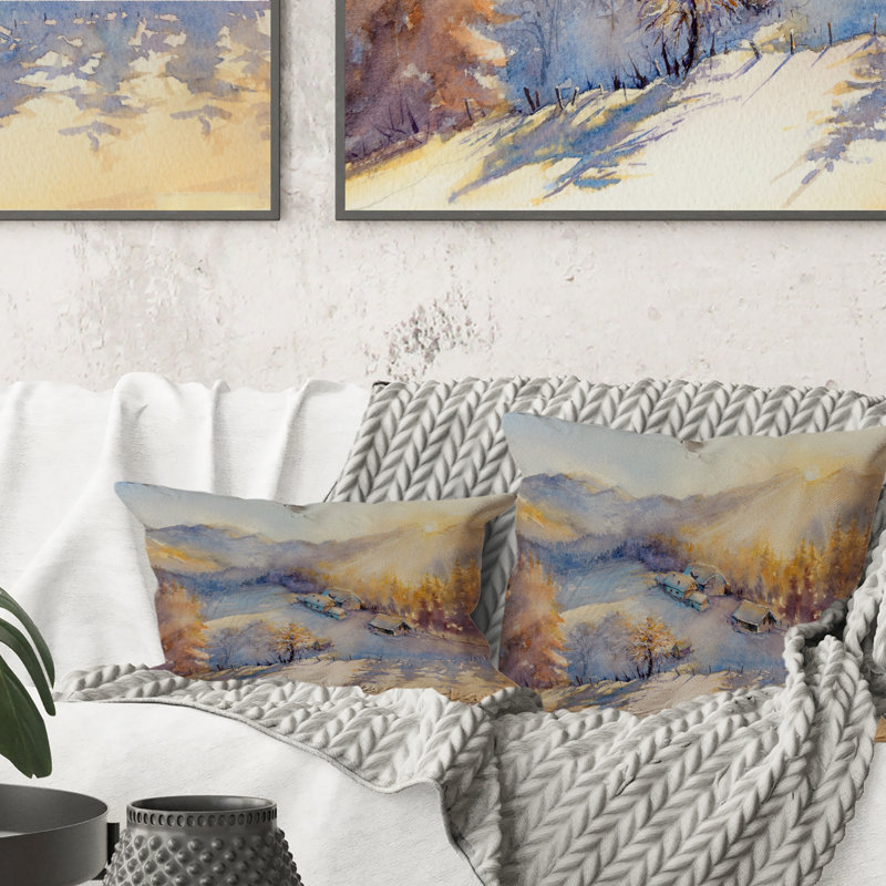 Coussin Winter Mountain