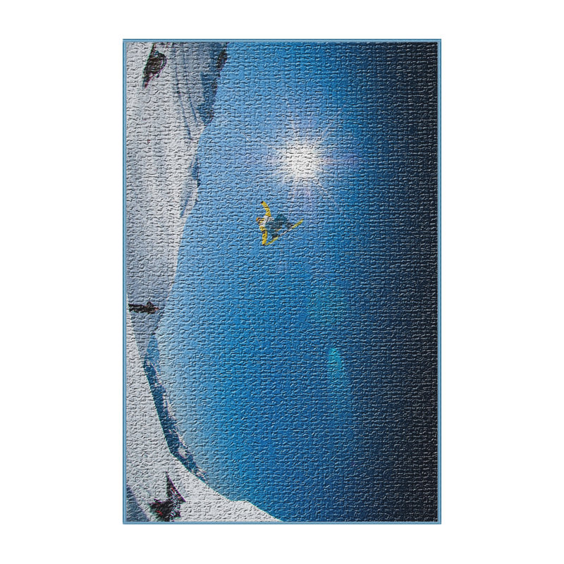 Tapis bleu Snowboard 2, Rectangle 2 pi x 3 pi