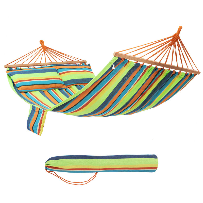 Double Hammock, Green, 4.5cm H x 150cm W x 300cm L