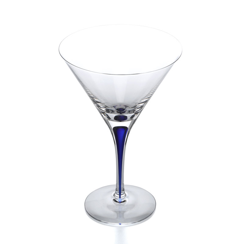 Intermezzo Gold Martini 2-Pack, 8.5 oz., 2, Blue/Clear