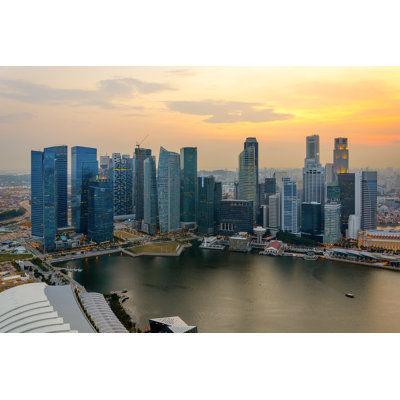 Barlet Singapore Skycrapers - Wrapped Canvas Print