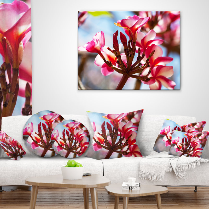 Coussin lombaire floral de magnifiques fleurs tropicales