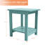 Table d'appoint rectangulaire pour l'extérieur, table d'appoint pour patio à 2 niveaux en PEHD, petite table de bout Adirondack pour la pelouse du jardin-1975025334