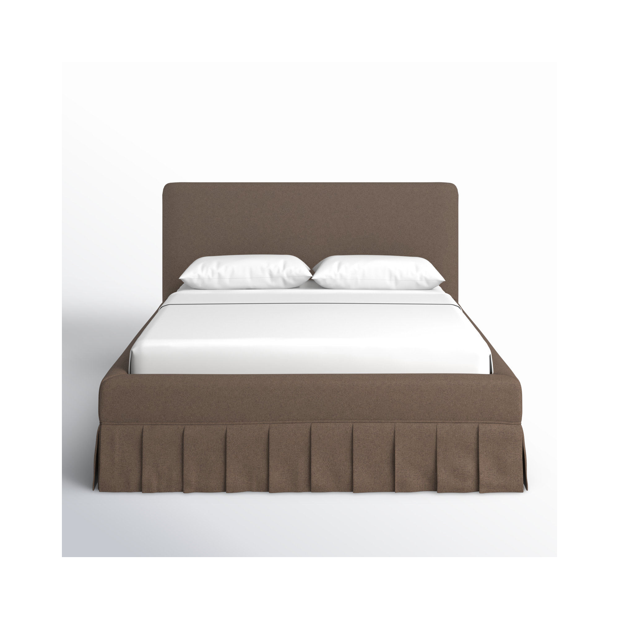 Milo Upholstered Bed, Brown, Queen