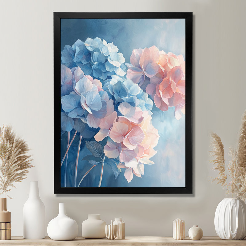 Arikan - Art mural floral, Noir, H 20 po x l 12 po, Reproduction encadrée d'une seule photo