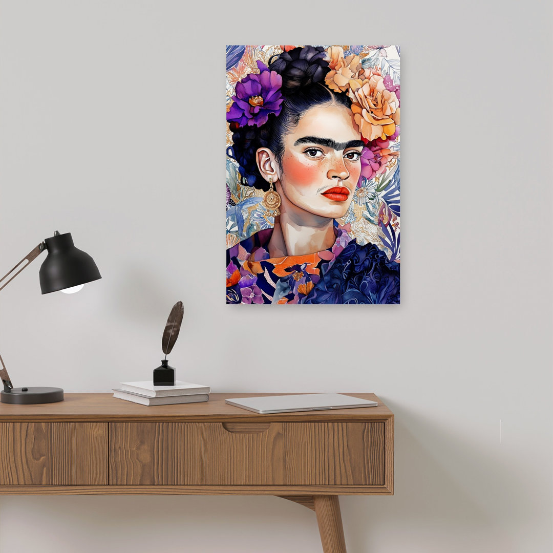 Vibrant Floral Portrait Traditional Flower Wall Art Print