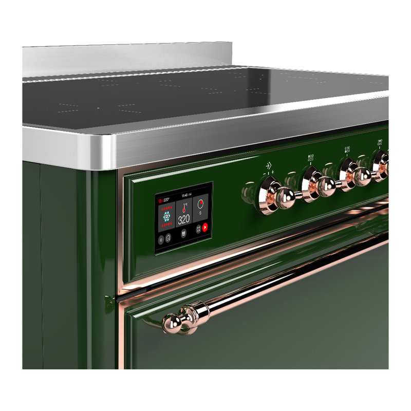 Majestic III Series 48 Inch Induction Range with 6 Induction Elements in Emerald Green (Copper Trim), Emerald Green, Copper