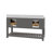 Parmer 60" Carrara White Marble Countertop Bath Vanity with Mirror-896450719