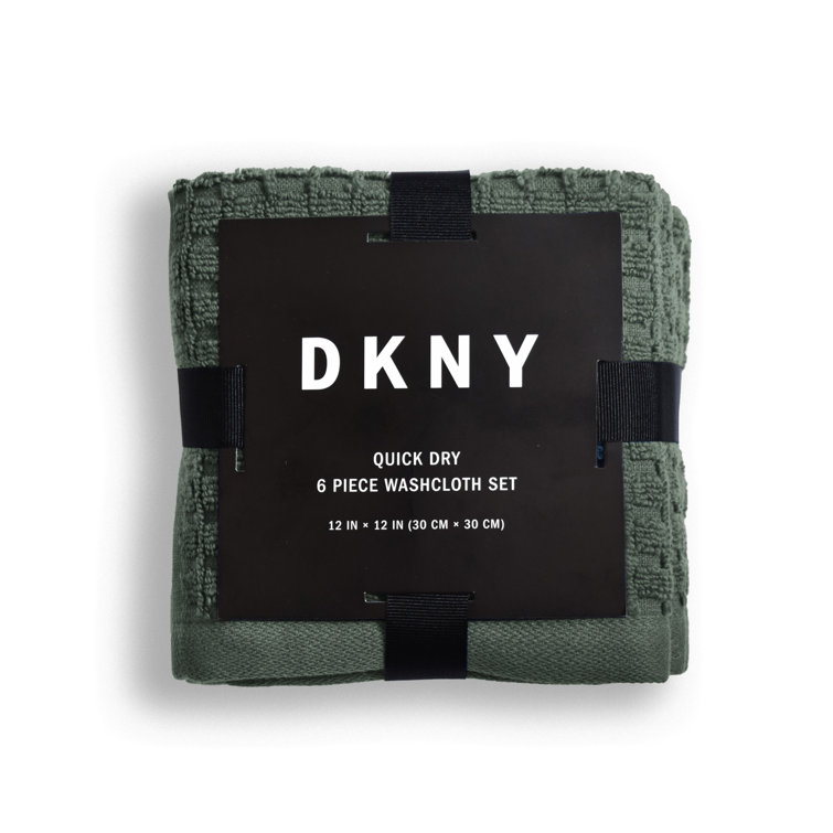 Dkny Quick Dry Washcloth Set - Black